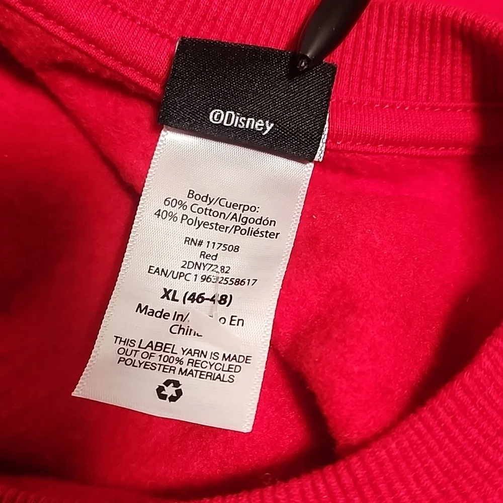 DISNEY Mickey Mouse Most Merry Red Sweatshirt XL 1X Ugly Christmas Sweater XMAS - Picture 9 of 12